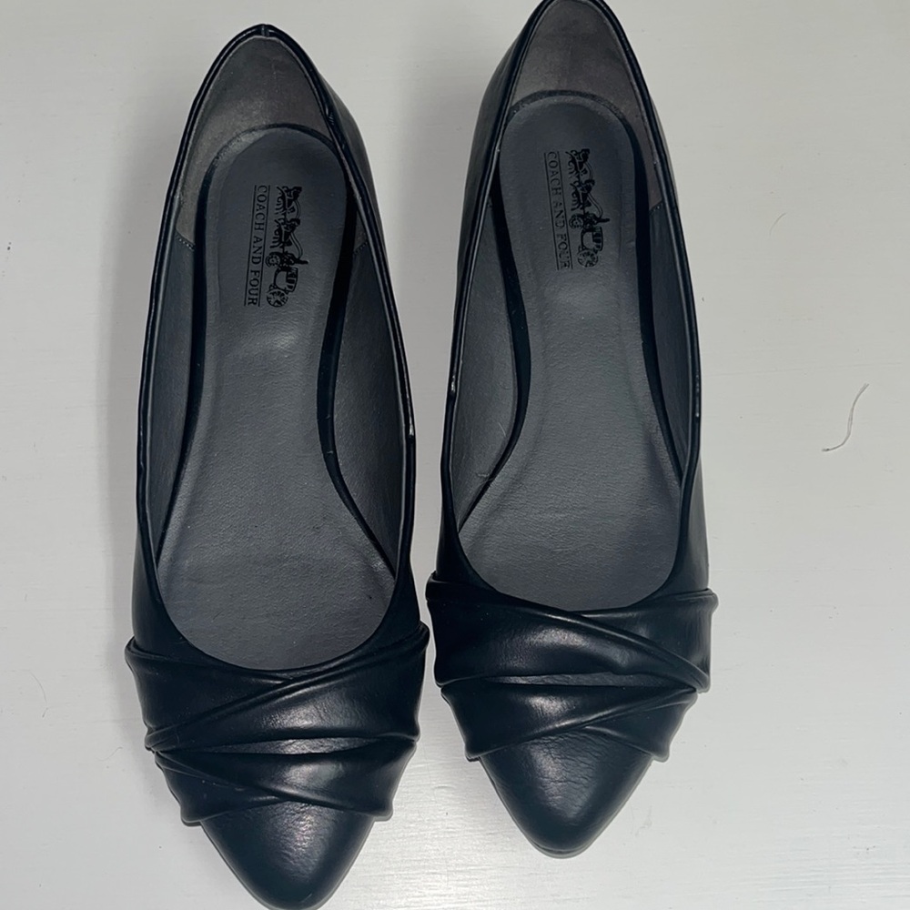 Coach and Four black flats size 7.5